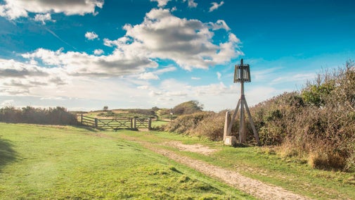 A replica of the beacon that used to be on top of Tennyson Down